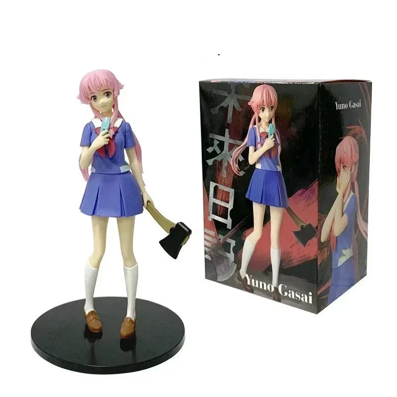 17CM Yuno Gasai Future Diary Anime Figure PVC Collectible Statue Display Model