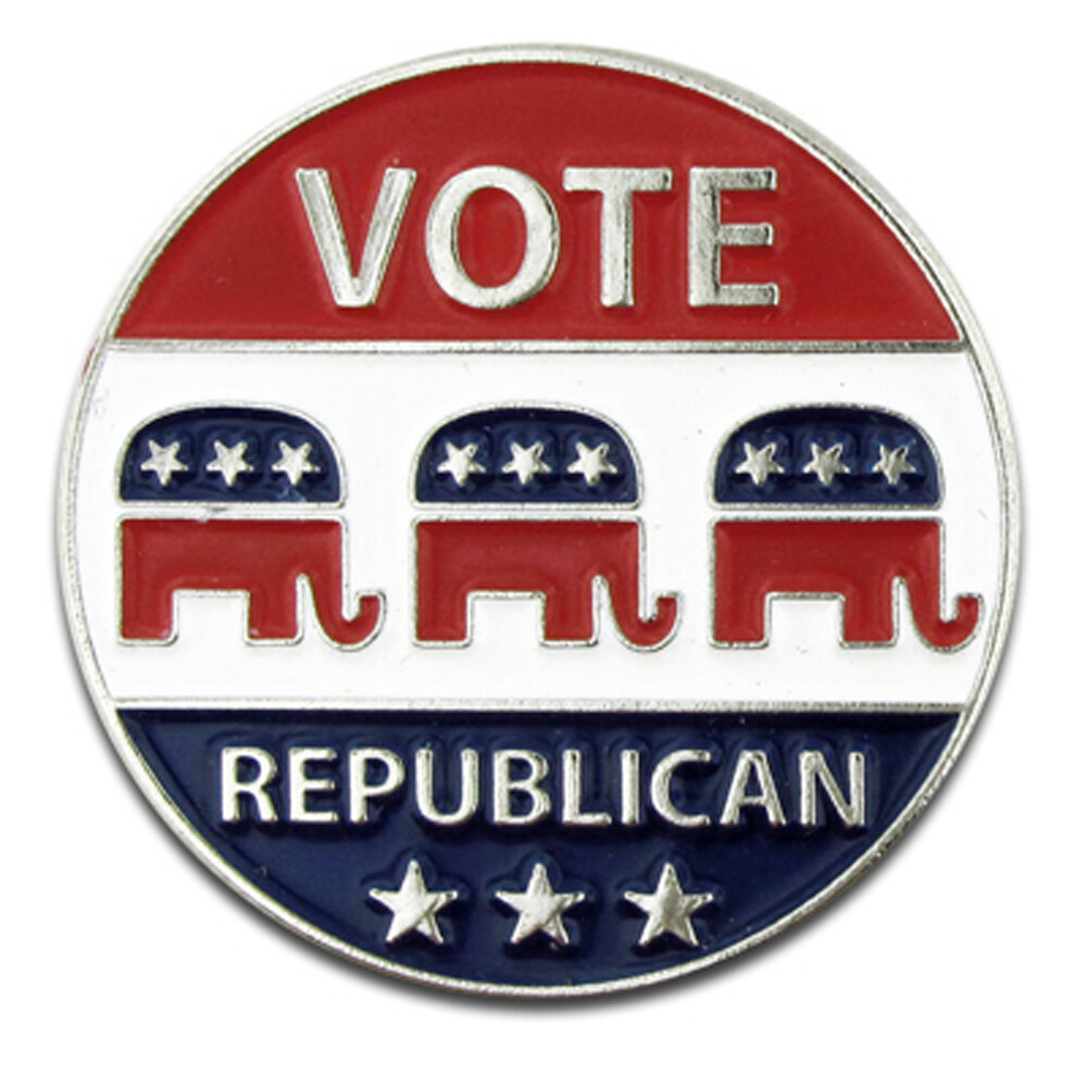 PinMart\'s Vote Republican Elephant Political Patriotic Lapel Pin