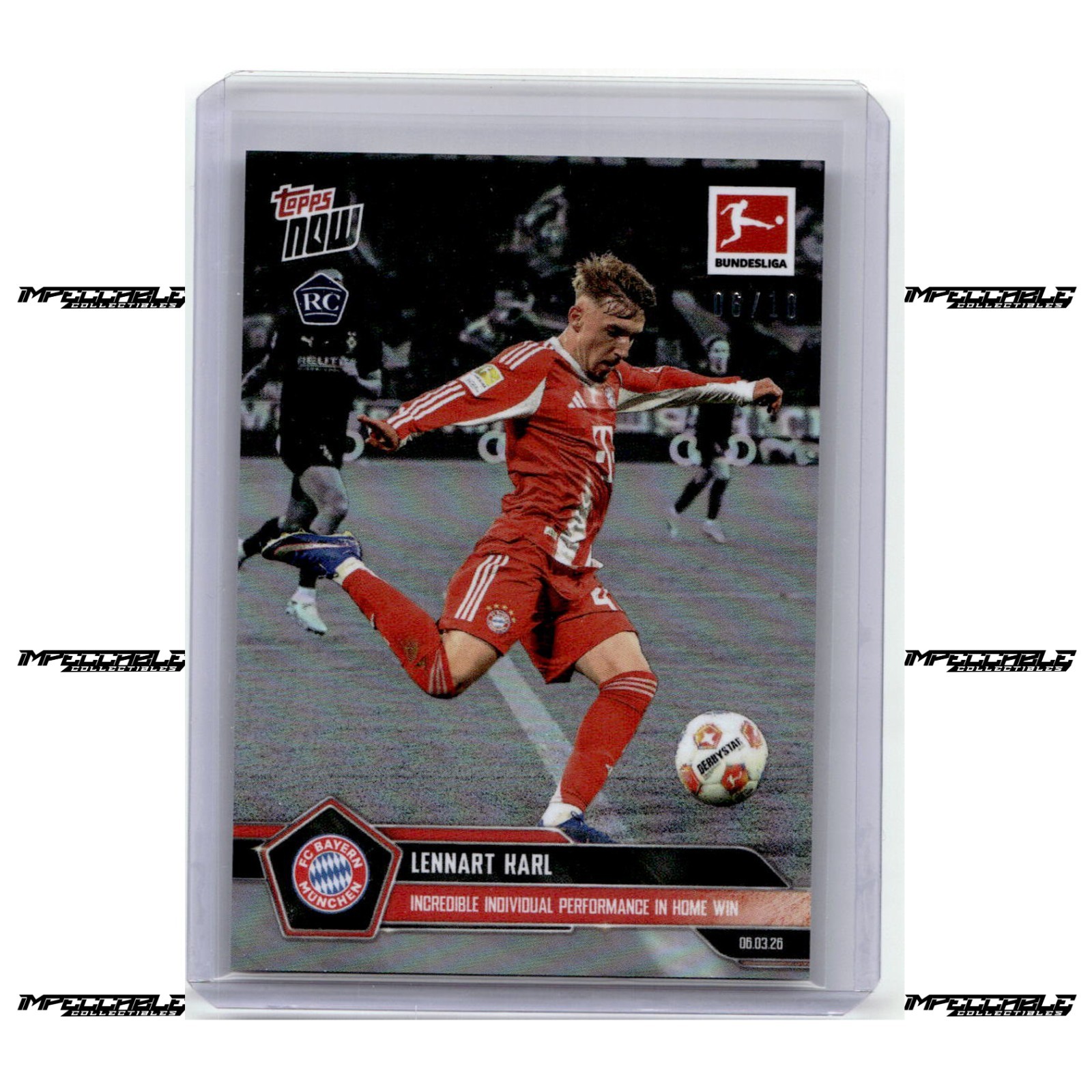 2025-26 Topps Now Bundesliga - Black #141 Lennart Karl Rookie 6/10 Incredible