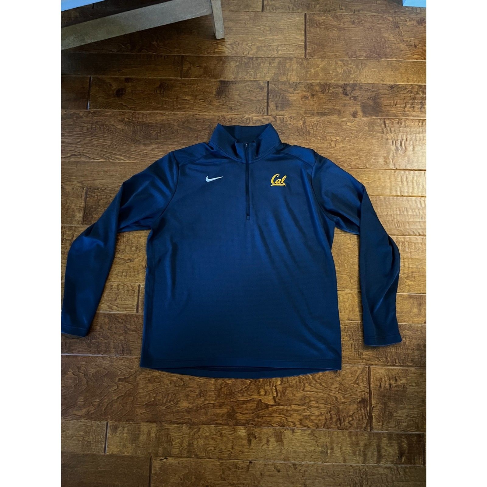 Nike Dri-FIT Cal Bears Quarter Zip Pullover Navy Blue Mens Size XL UC Berkeley
