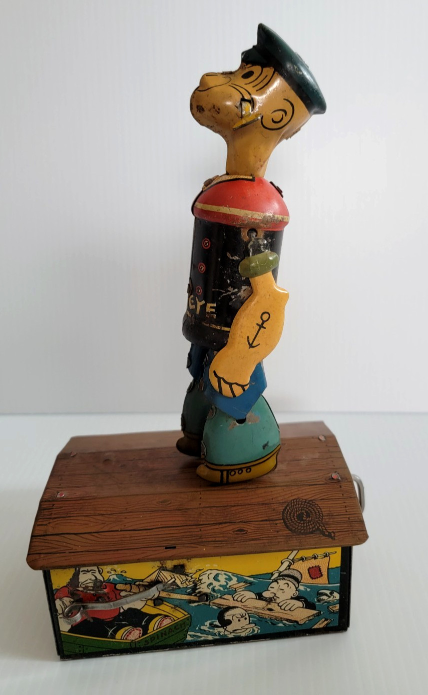 Marx Popeye Jigger Tin Wind Up Vintage Toy 1936 Please read description Marx Popeye Jigger Tin Wind Up Vintage Toy 1936 Please read description