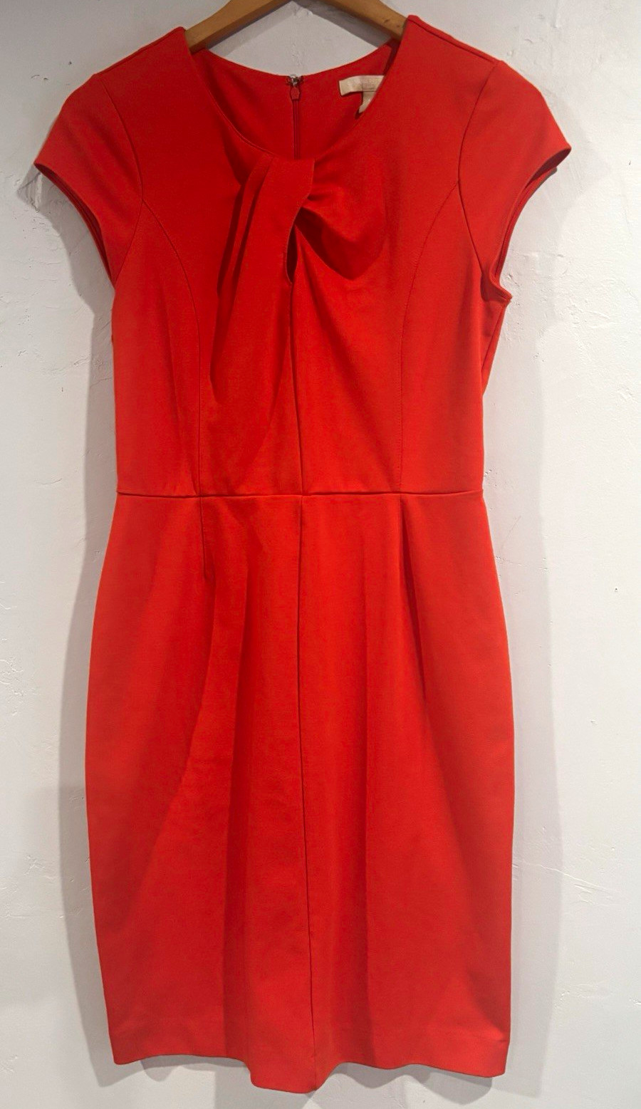 Banana Republic Women’s Orange Solid Sheath Twist Round Neck Cap Sleeve 6 Banana Republic Women’s Orange Solid Sheath Twist Round Neck Cap Sleeve 6