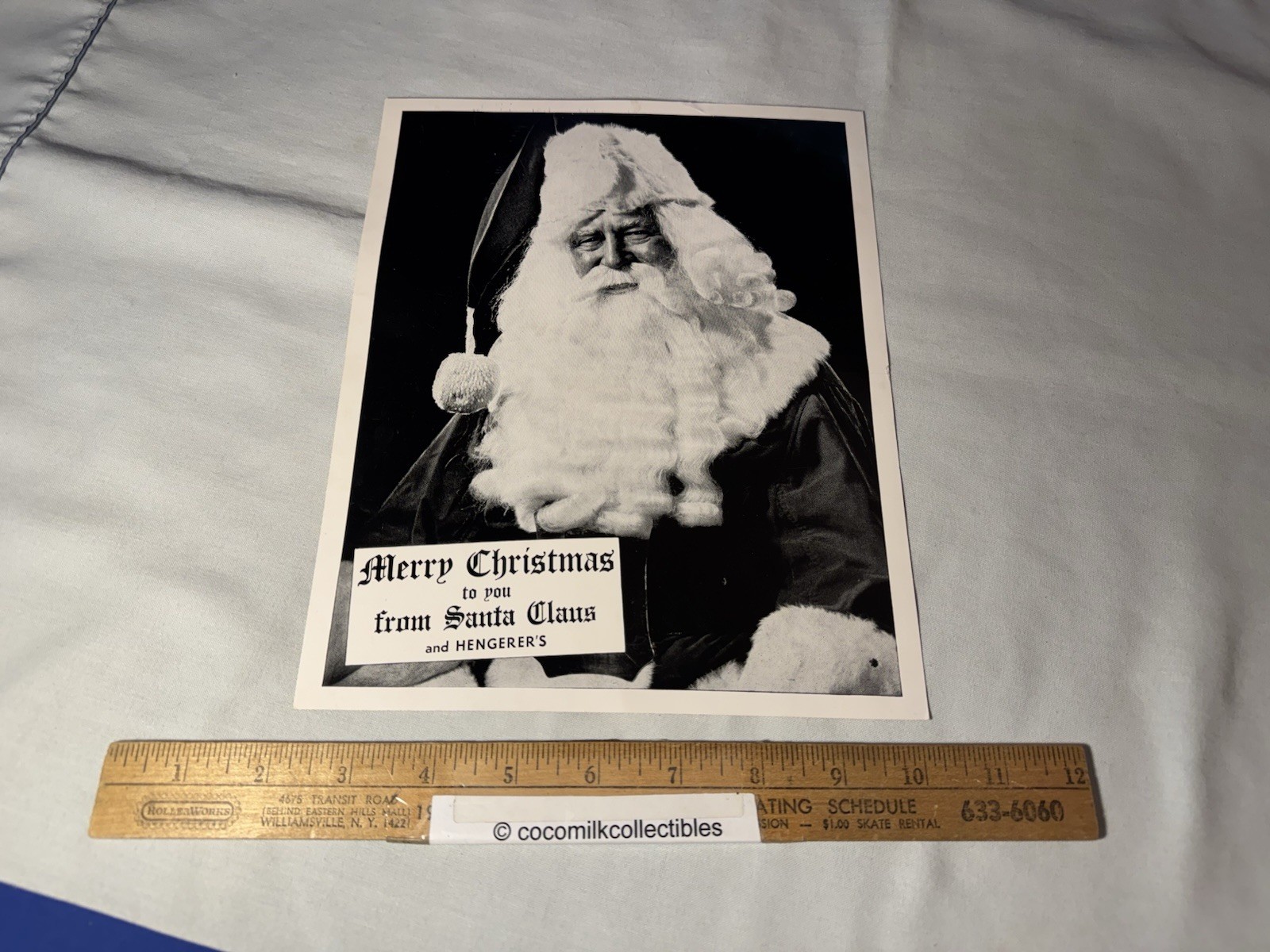 1950\'s Black/White Photo Santa Claus Hengerer\'s Department Store Buffalo NY Mail 1950\'s Black/White Photo Santa Claus Hengerer\'s Department Store Buffalo NY Mail
