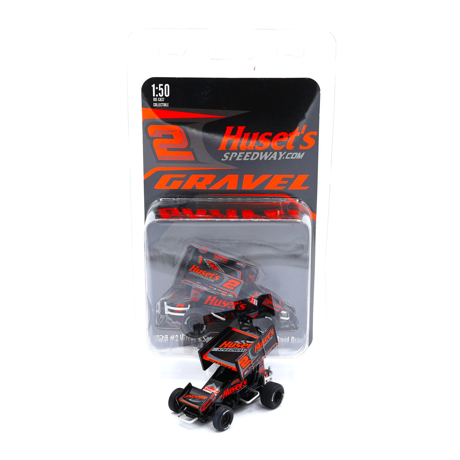 David Gravel 2025 #2 Huset\'s Speedway 1:50 Sprint Car David Gravel 2025 #2 Huset\'s Speedway 1:50 Sprint Car