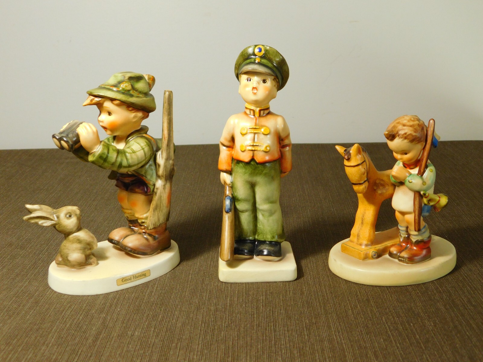 3 GOEBEL HUMMELS LOT  SOLDIER BOY 332 GOOD HUNTING 307 PRAYER BEFORE BATTLE 20