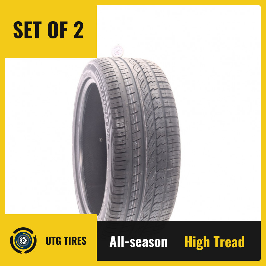 Set of (2) Used 265/40R21 Continental CrossContact UHP MO 105Y - 9/32