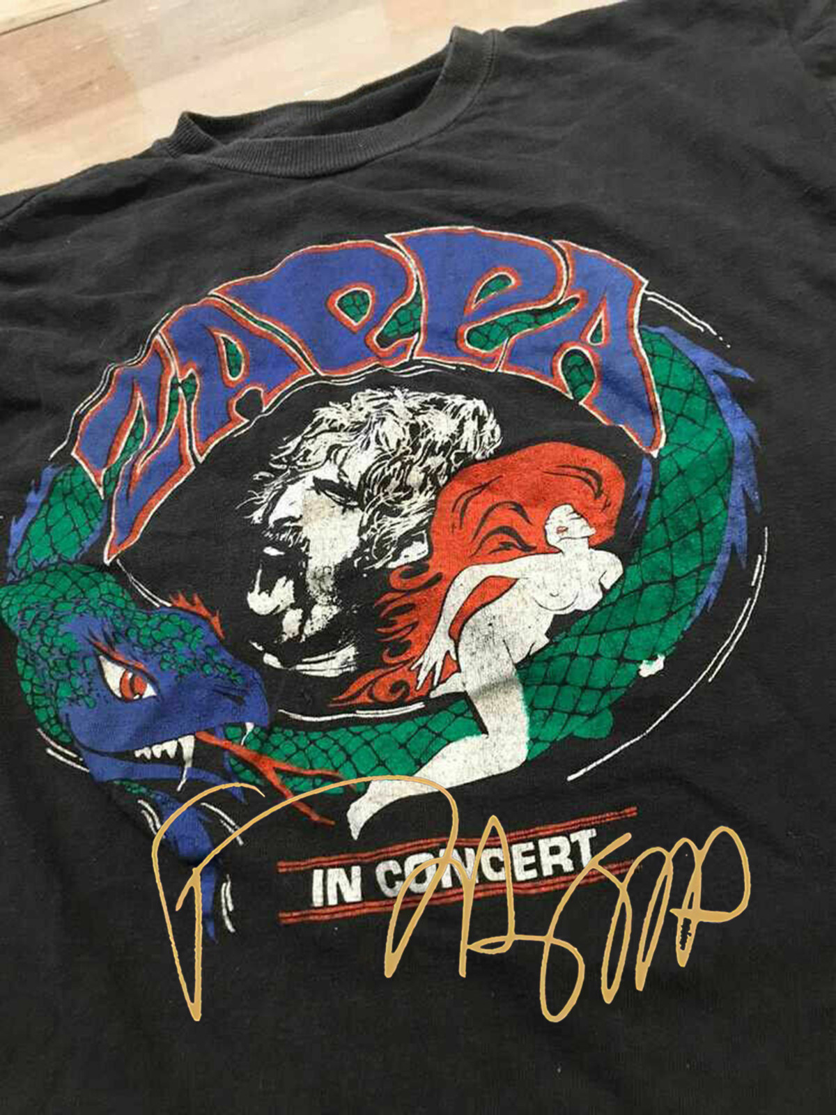 Vintage 70s Frank Zappa Concert T Shirt Short Sleeve Black Unisex S-4XL BSS02
