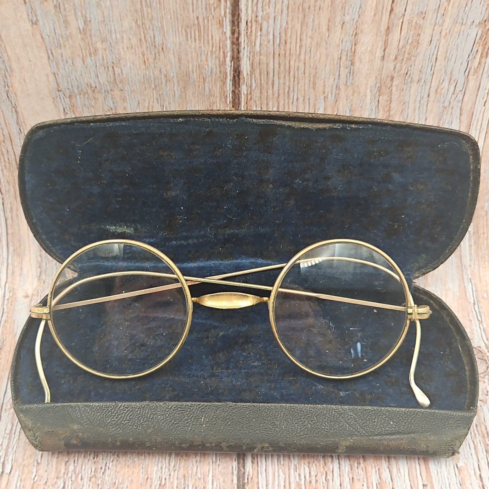 Vintage WINDSOR American Optical AO GF Wire Frame Glasses  W/ Case Antique *Read