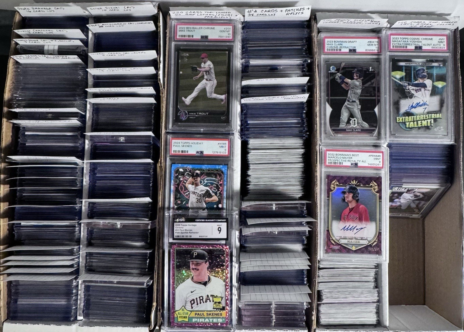 HUGE 1,450+ BASEBALL CARD LOT (NO BASE, ROOKIES, AUTOS, PATCHES, #)- DESCRIPTION