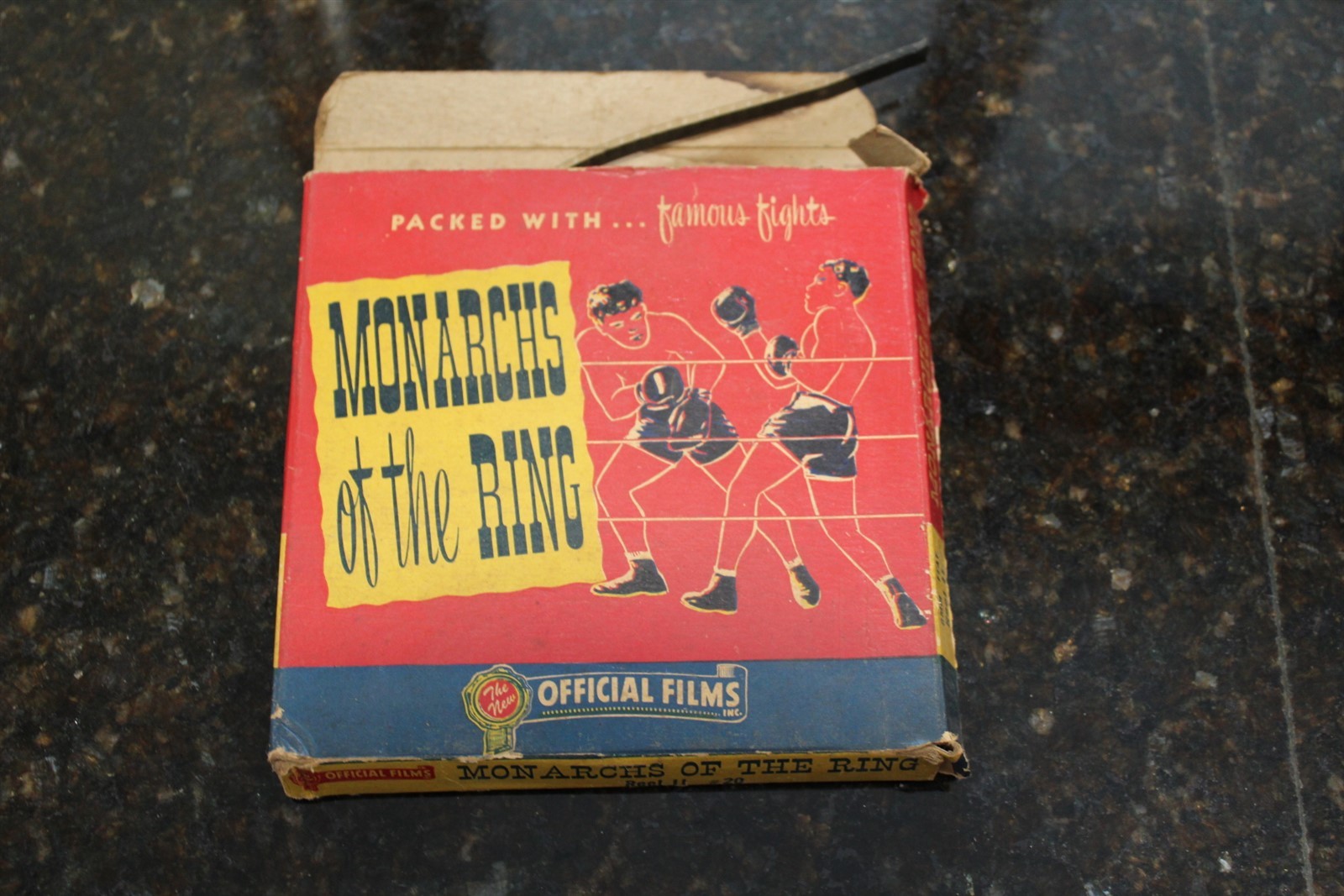 Vintage 8mm Film On Steel Reel In Original Box Monarchs Of The Boxing Ring 