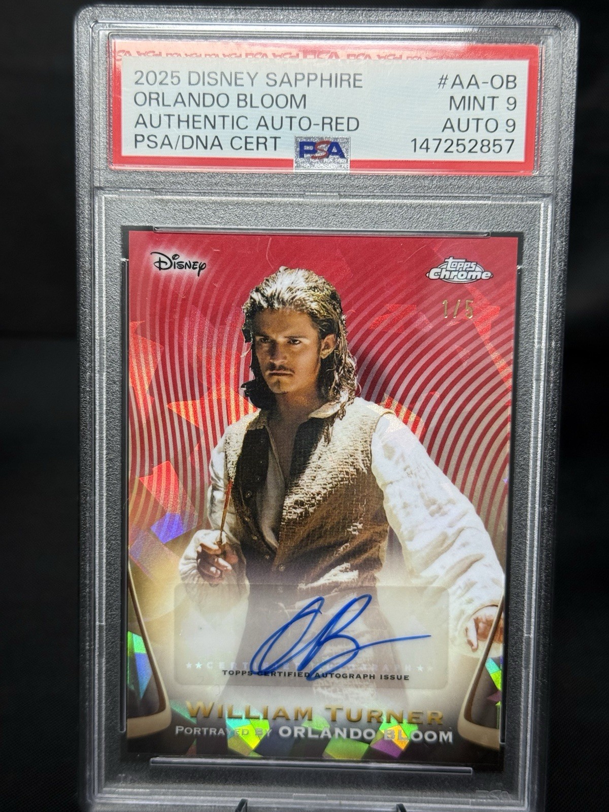 2025 Disney Sapphire Orlando Bloom - William Turner 1st On Print /5 PSA 9/9 2025 Disney Sapphire Orlando Bloom - William Turner 1st On Print /5 PSA 9/9