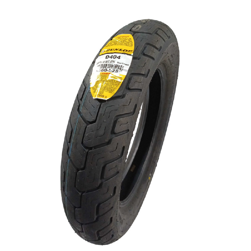 Dunlop D404 130/90-16 Rear Cruiser Tire Tubeless Bias Blackwall