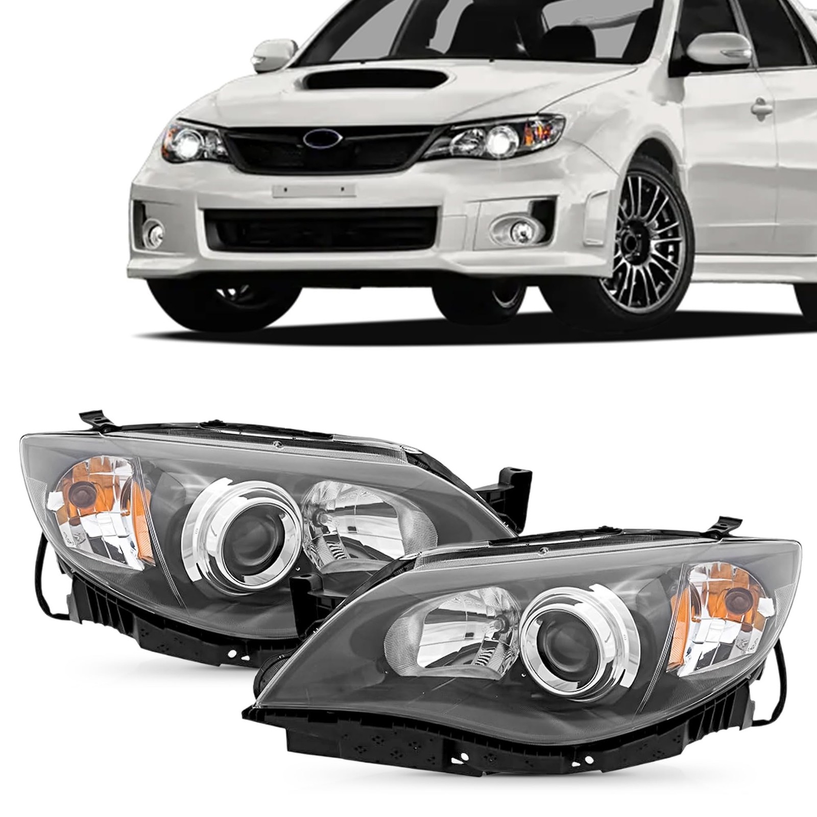 Pair Halogen Headlights 08-11 Subaru Impreza Outback Sport Projector SU2503125