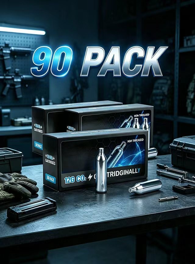 Whipbester 90 Packs 12g CO2 Cartridge for Air Pistols, BB Guns & Air Rifles