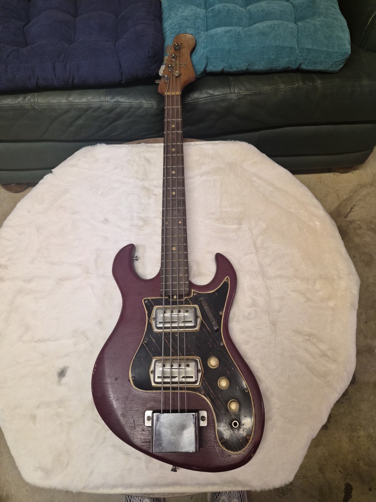 Vintage 1961 Ibanez Model 1902 Pro-Bass MIJ Japanese Rare Bull Horn Short Scale