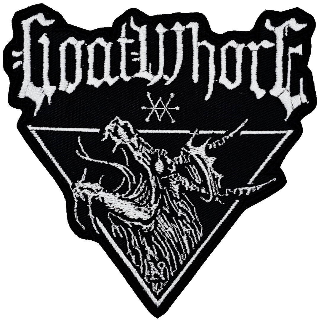 GOATWHORE GOAT (shaped border) EMBROIDERED PATCH GOATWHORE GOAT (shaped border) EMBROIDERED PATCH