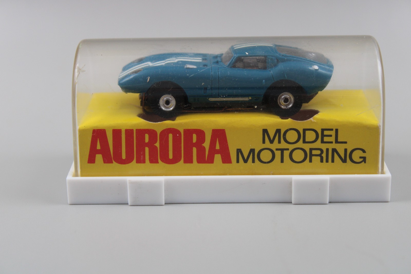 Vintage Aurora T Jets COBRA GT Blue With Stripes with original case