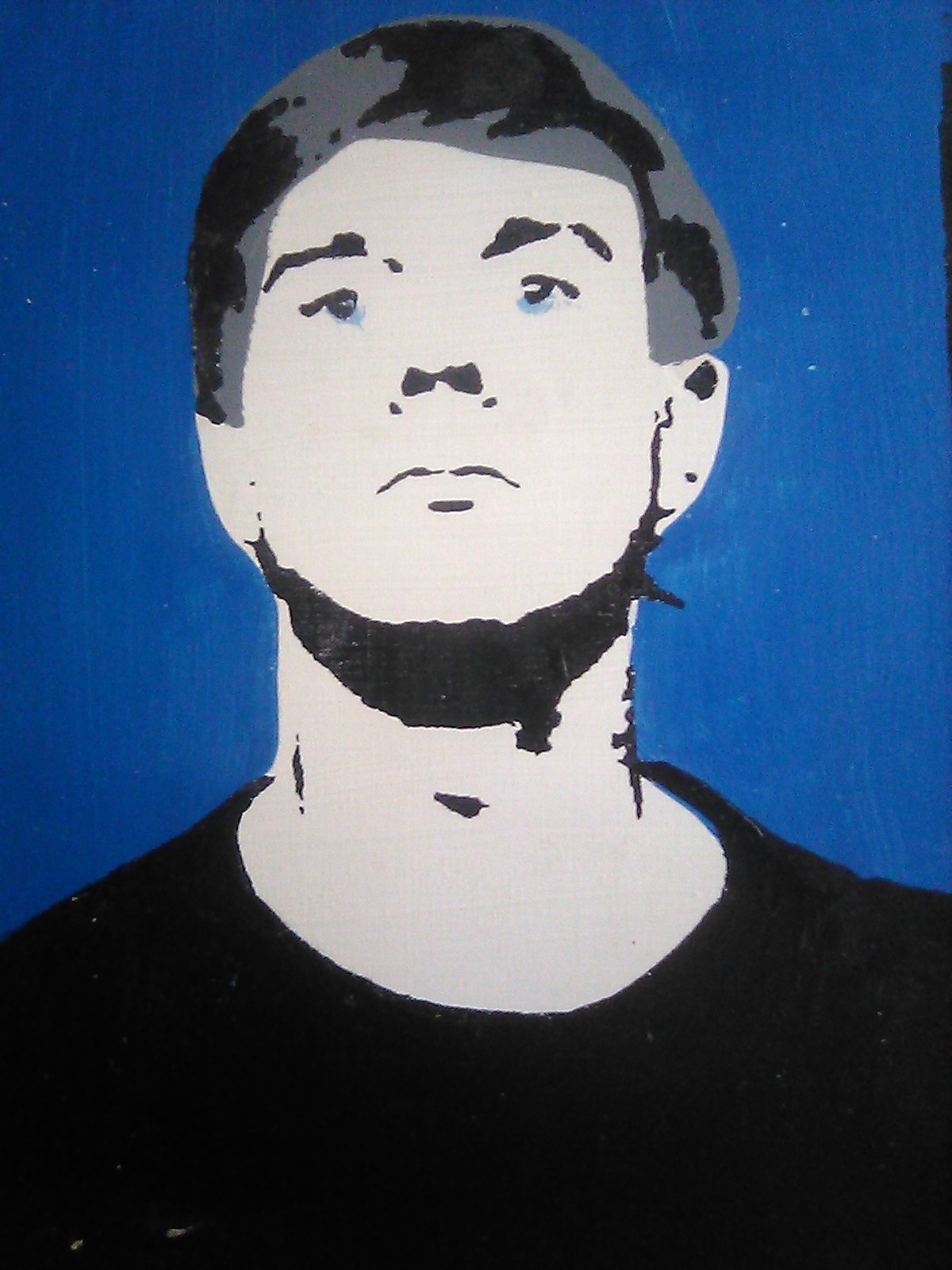 Andy Warhol Silkscreen Canvas Painting Signed Stamped Framed Pop Art