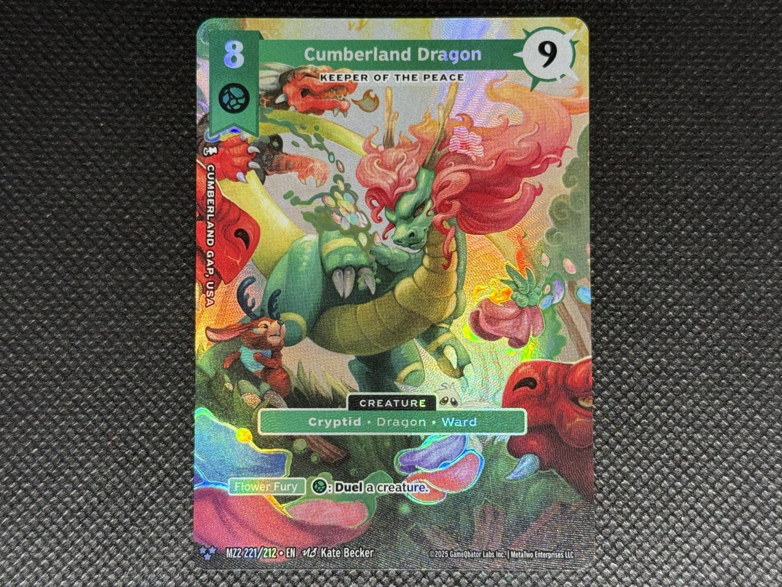 MetaZoo TCG - Cumberland Dragon (Keeper of the Peace) ALT ART - Torrential Tides