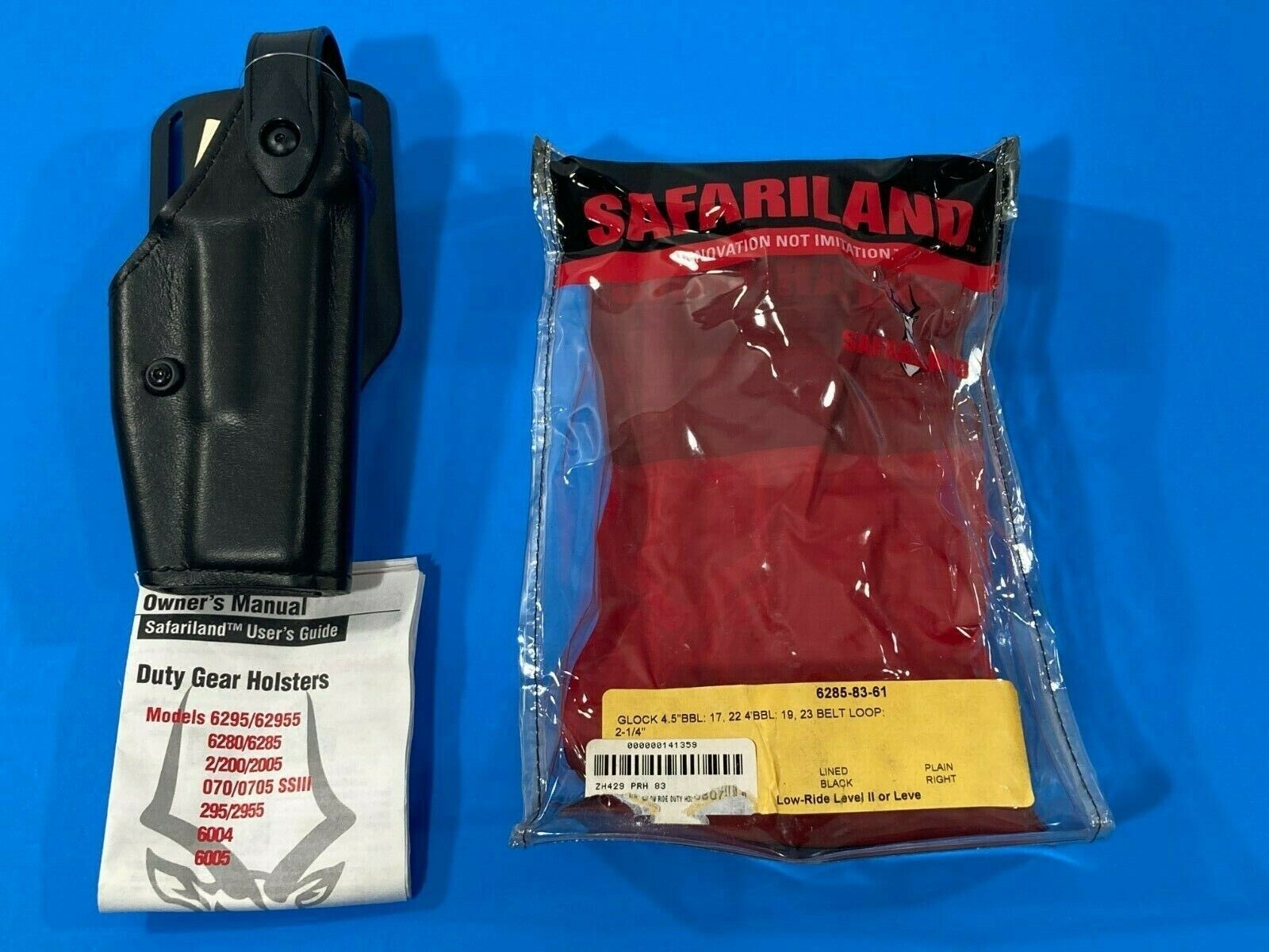 SAFARILAND 6285-83-61 SLS LVL II LOW RIDE DUTY HOLSTER fits GLOCK 17 22 19 23 RH