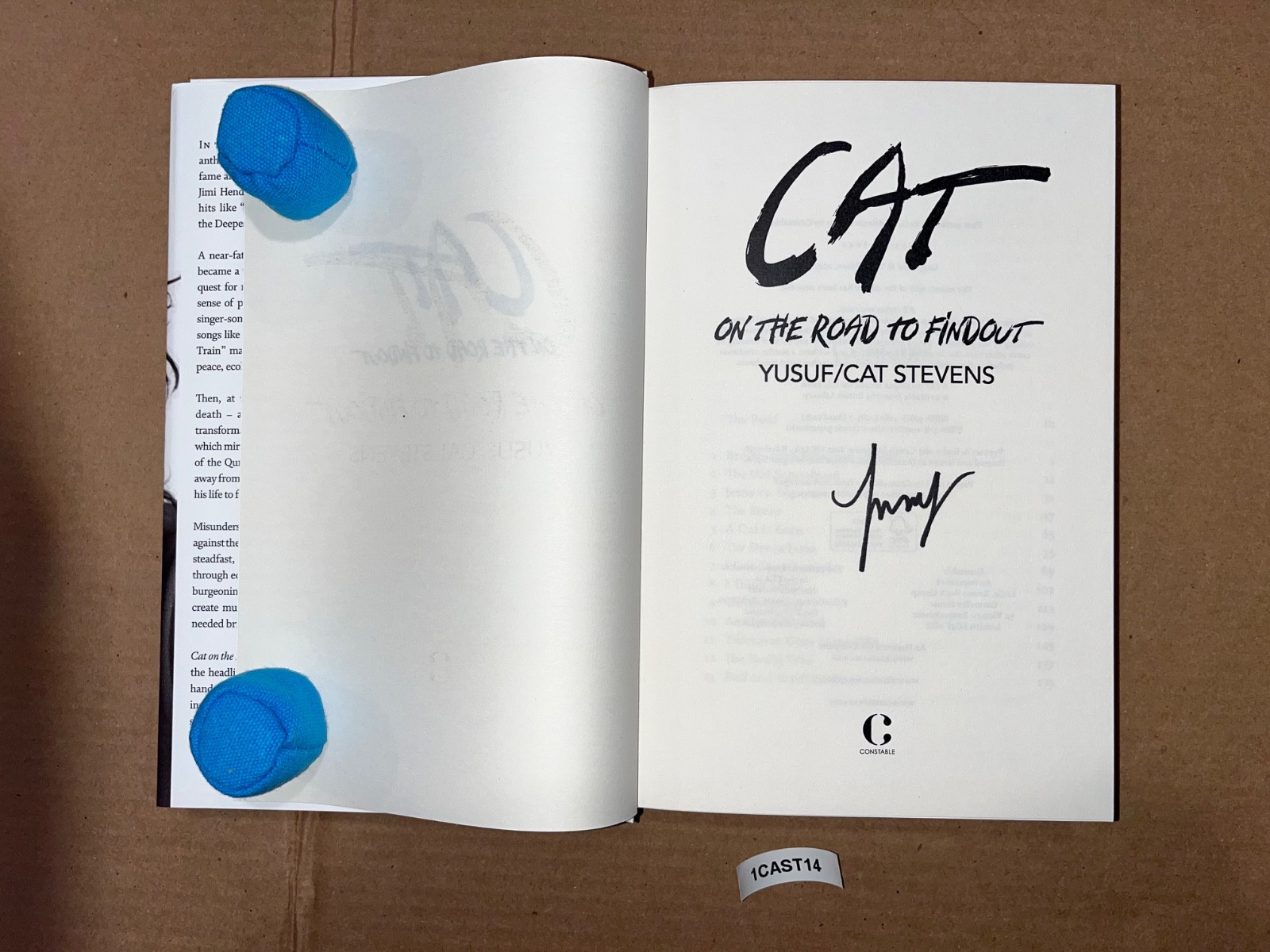 Cat Stevens Signed Autographed Book Memoir On The Road To Findout