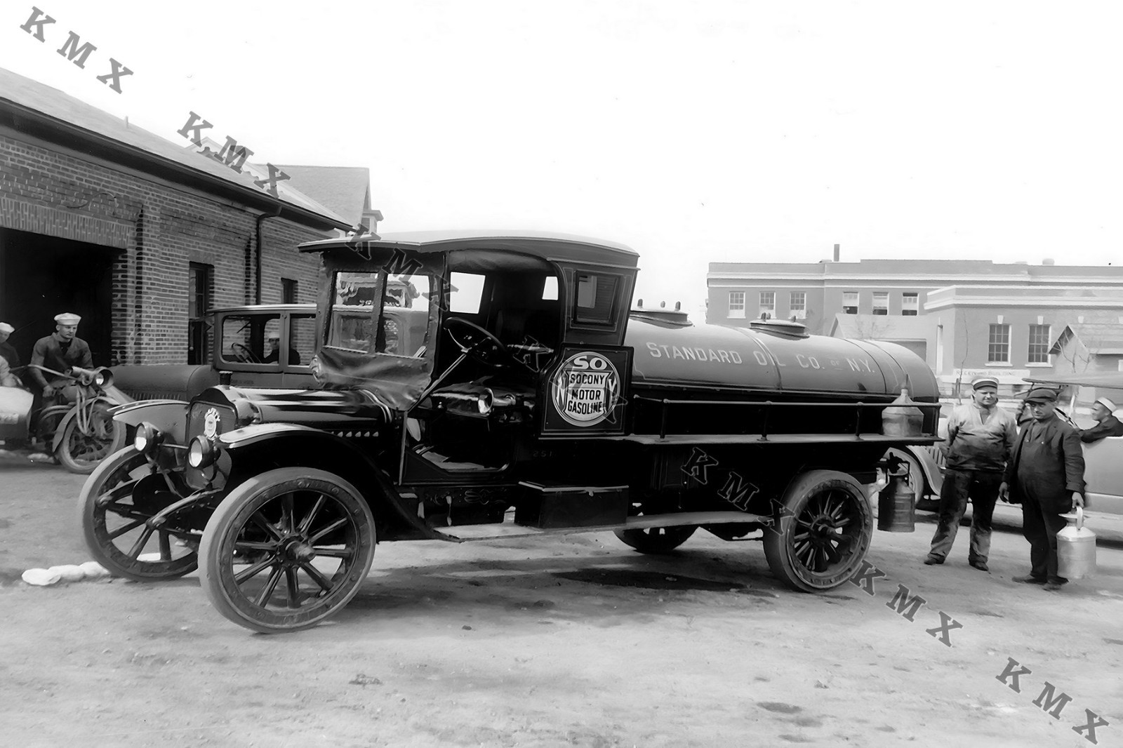 1920's Standard Oil Fuel Delivery Truck 4x6 photo
