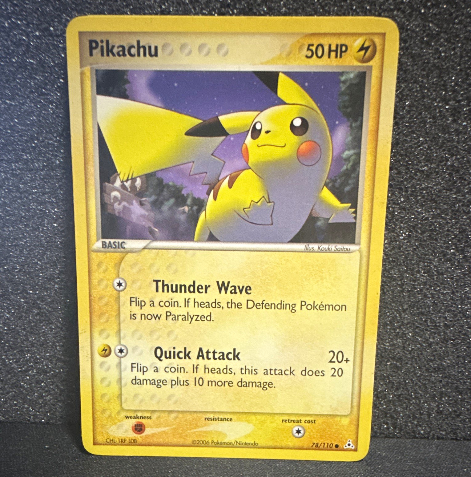 Nintendo Pikachu 78/110 EX Holon Phantoms Regular Common English 50 HP 2006