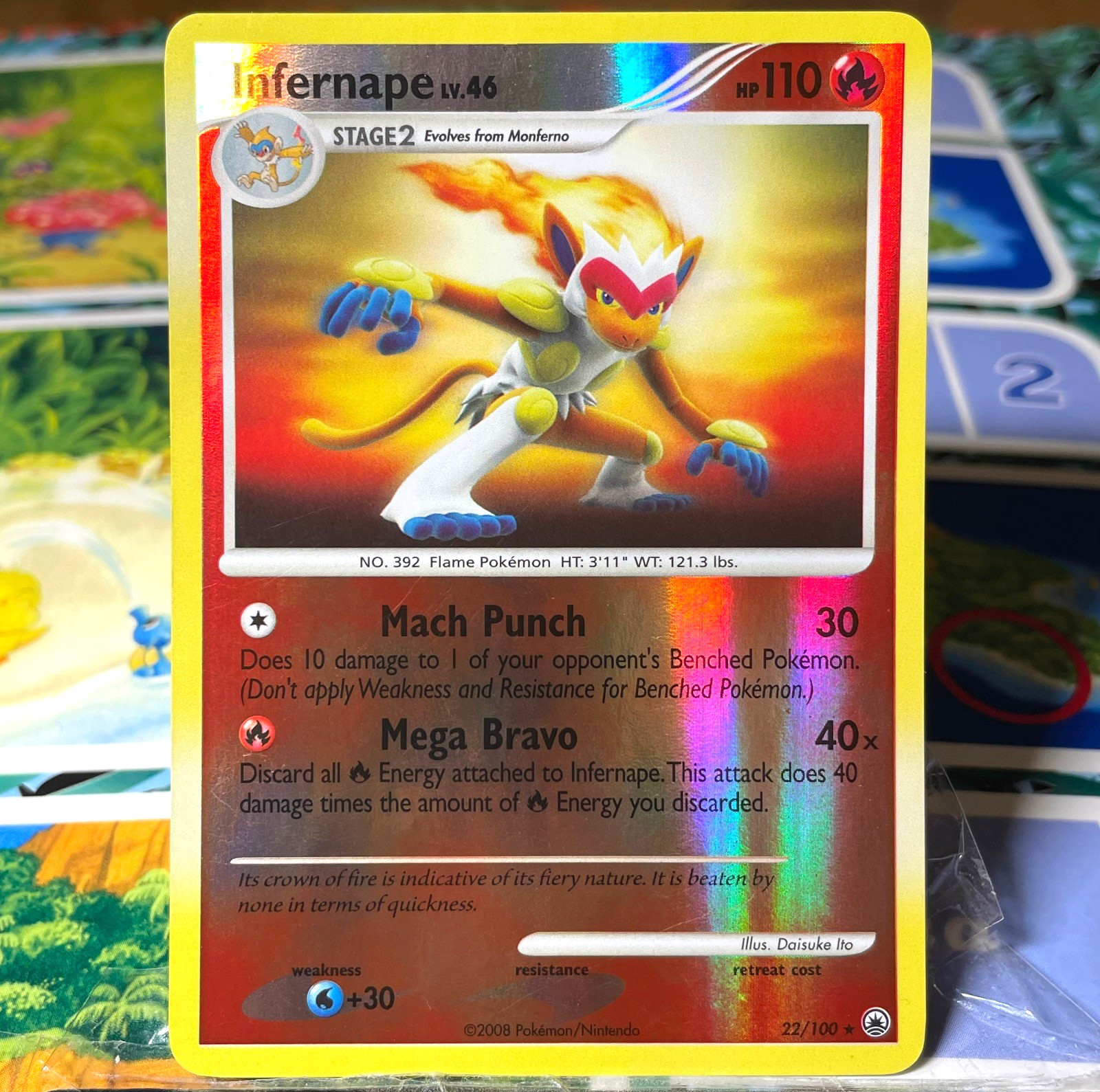 Infernape 22/100 Rare Majestic Dawn Pokemon Reverse Holo VLP