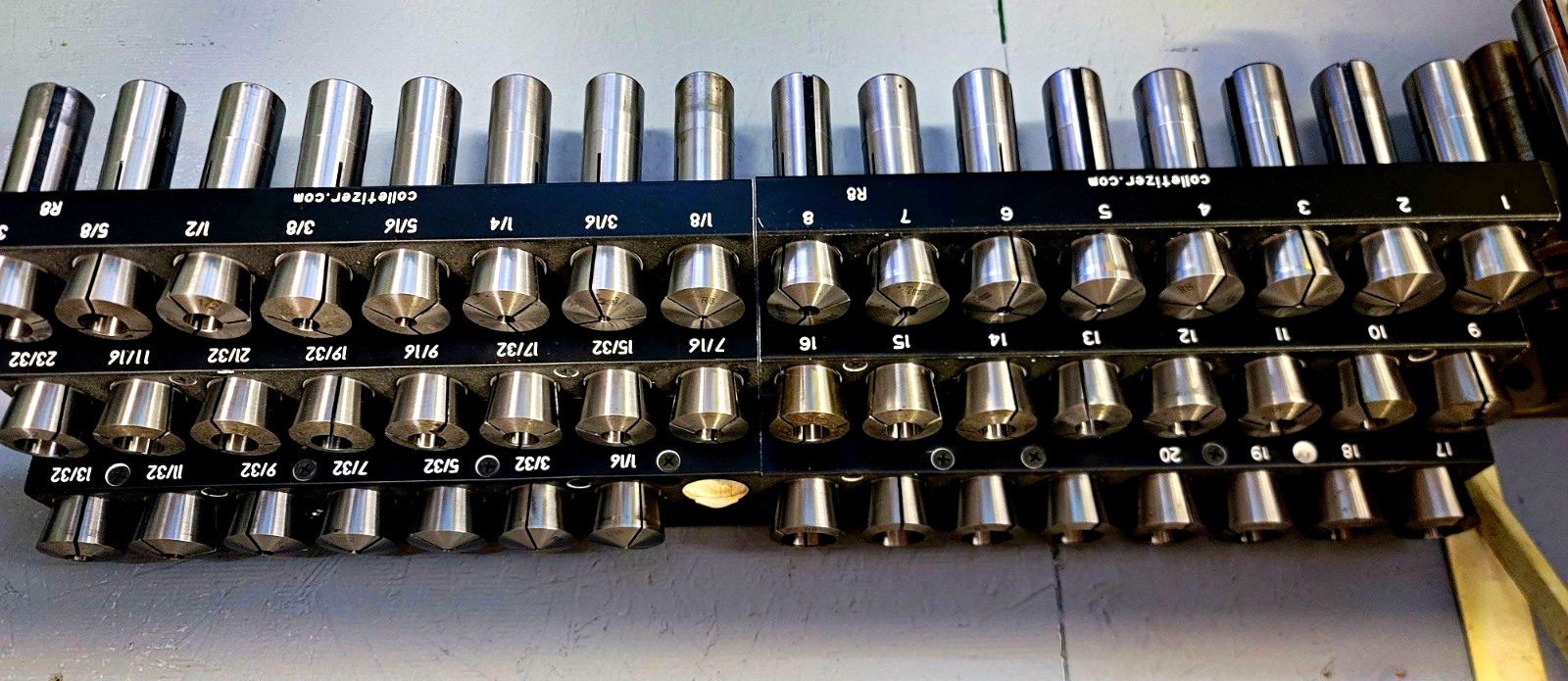 R8 Collets Complete Standard And Metric Sets With Holder Racks R8 Collets Complete Standard And Metric Sets With Holder Racks