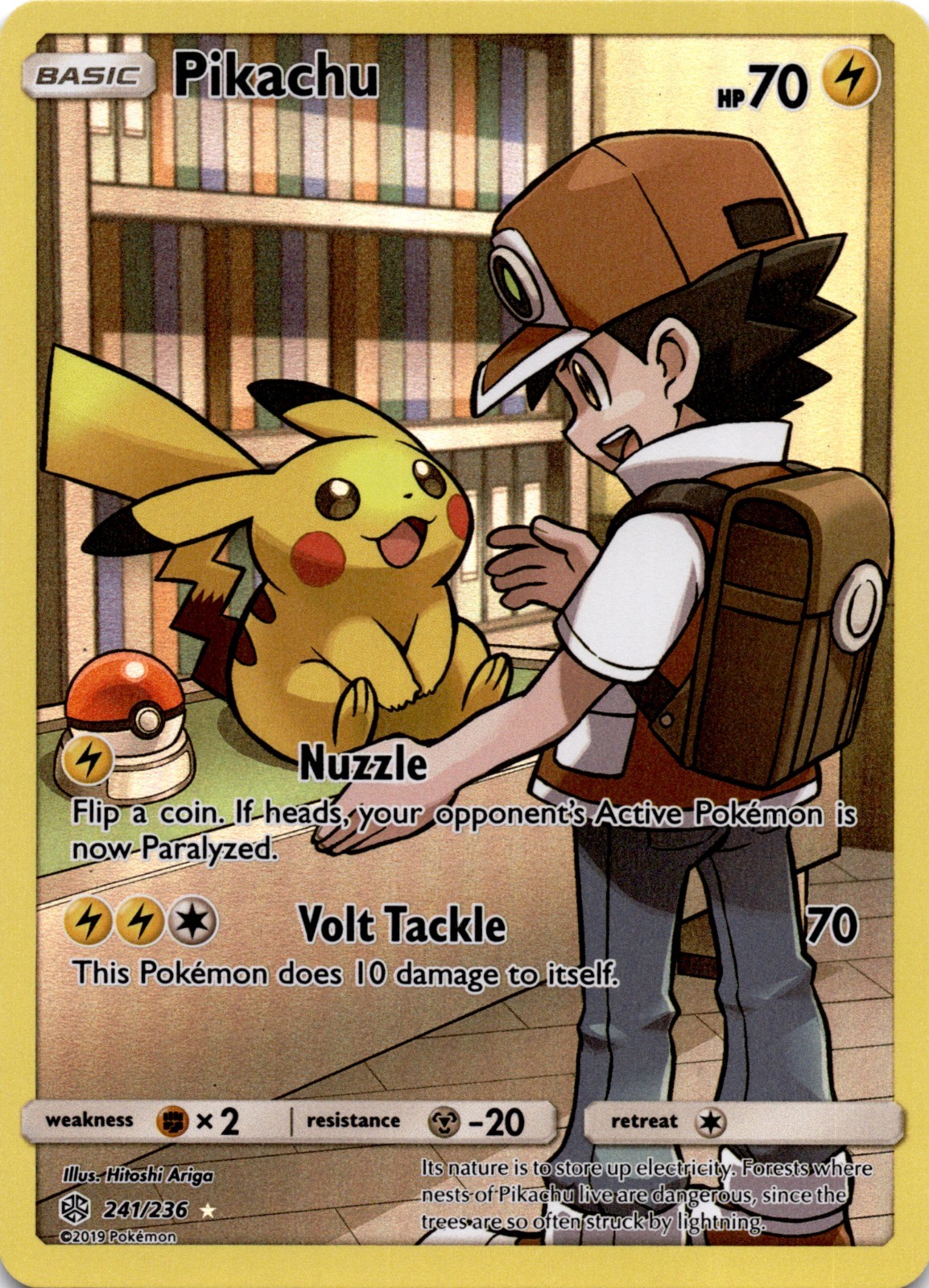 Pikachu (Secret) Holo Secret Rare SM - Cosmic Eclipse 241/236 NM