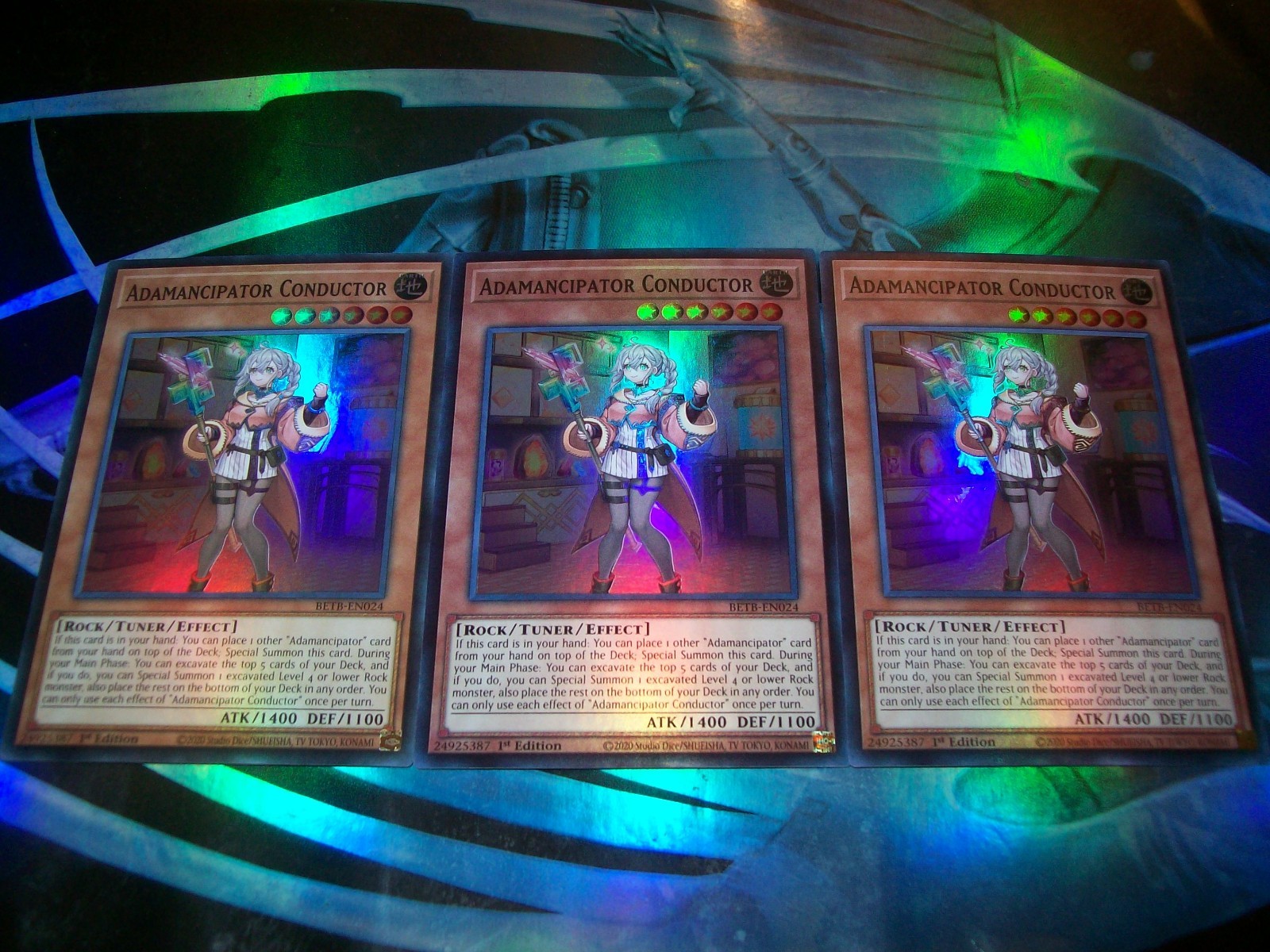 3x Adamancipator Conductor 1st Edition Super Rare BETB-EN024 Yu-Gi-Oh 3x Adamancipator Conductor 1st Edition Super Rare BETB-EN024 Yu-Gi-Oh
