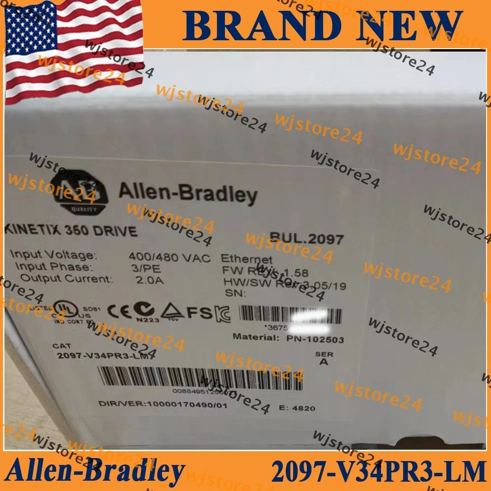 2097-V34PR3-LM NEW PLC Kinetix 350 1.0kW Servo Drive 2097V34PR3LM New AB 2097-V34PR3-LM NEW PLC Kinetix 350 1.0kW Servo Drive 2097V34PR3LM New AB