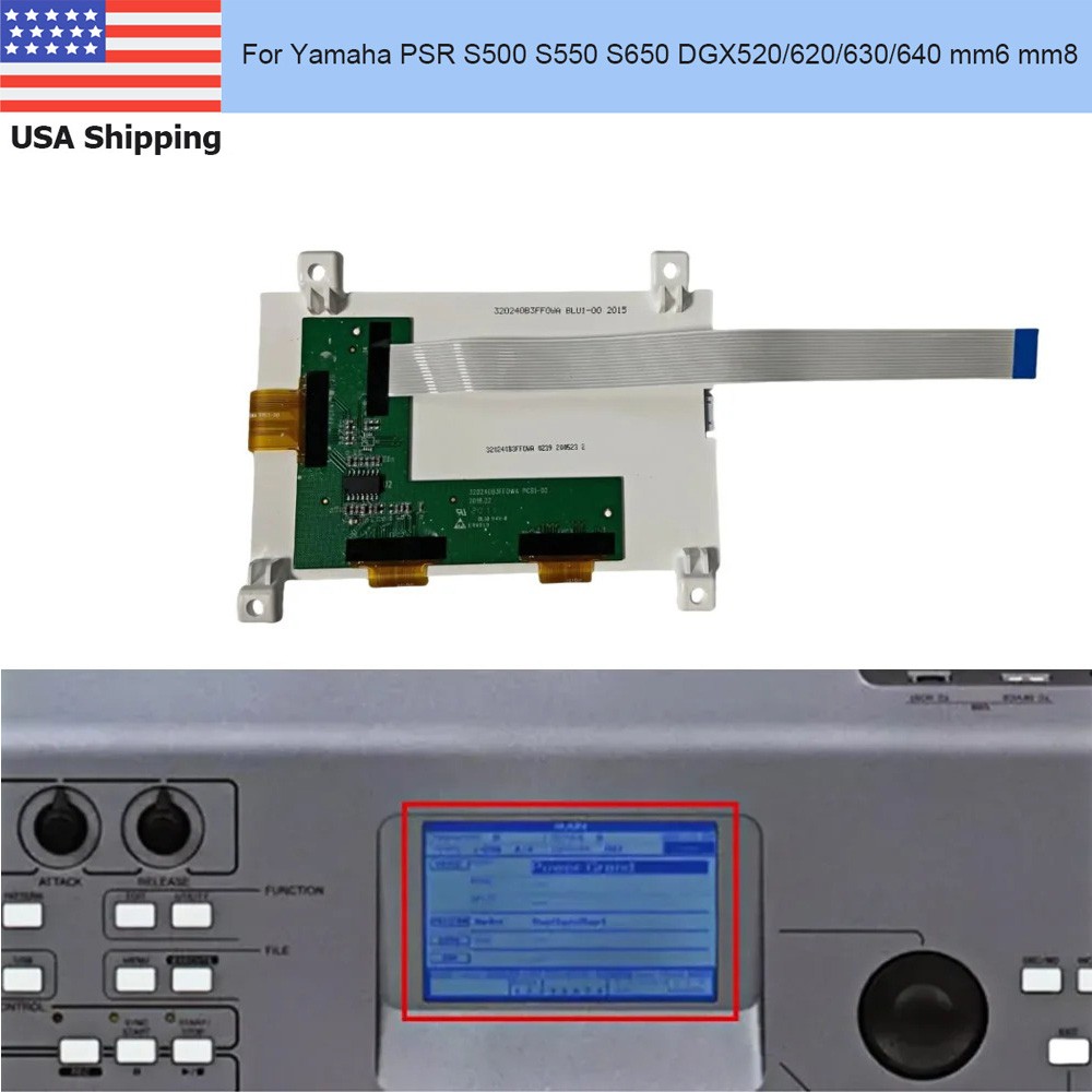 LCD Display Screen For Yamaha YPG-525 Panel Replacement