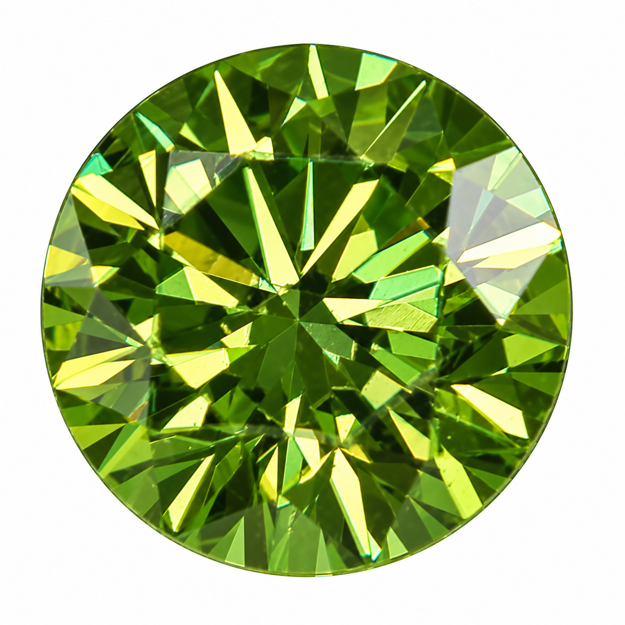 0.18 Carat Vivid Green VVS2 Round Brilliant Natural Enhanced MINED Diamond 3.63m