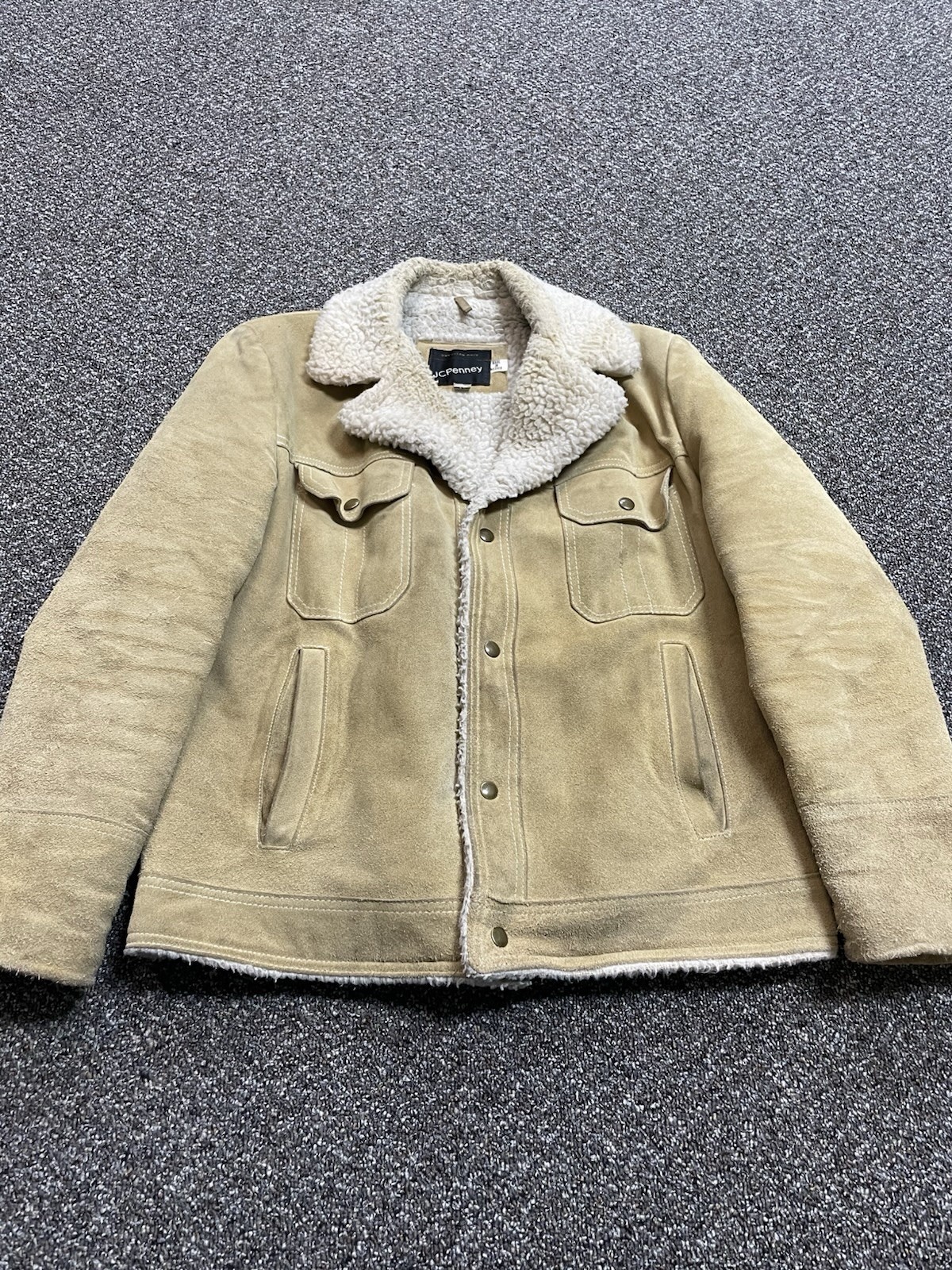 1970s Jacket Suede Fur Collar Button Up True Vintage Rare Jc Penneys Size Large 1970s Jacket Suede Fur Collar Button Up True Vintage Rare Jc Penneys Size Large