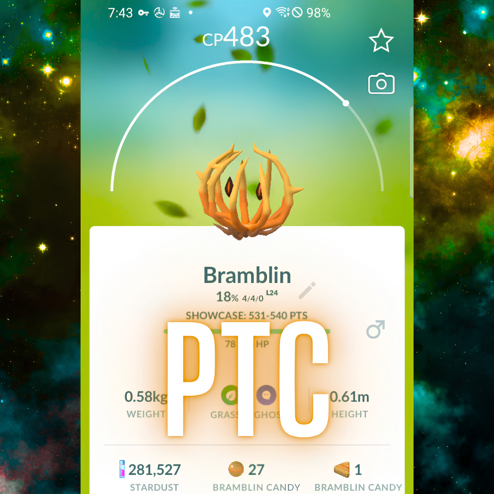 Pokémon Bramblin x1,x5, x8, x15 | mini PTC | Go Pokémon Bramblin x1,x5, x8, x15 | mini PTC | Go