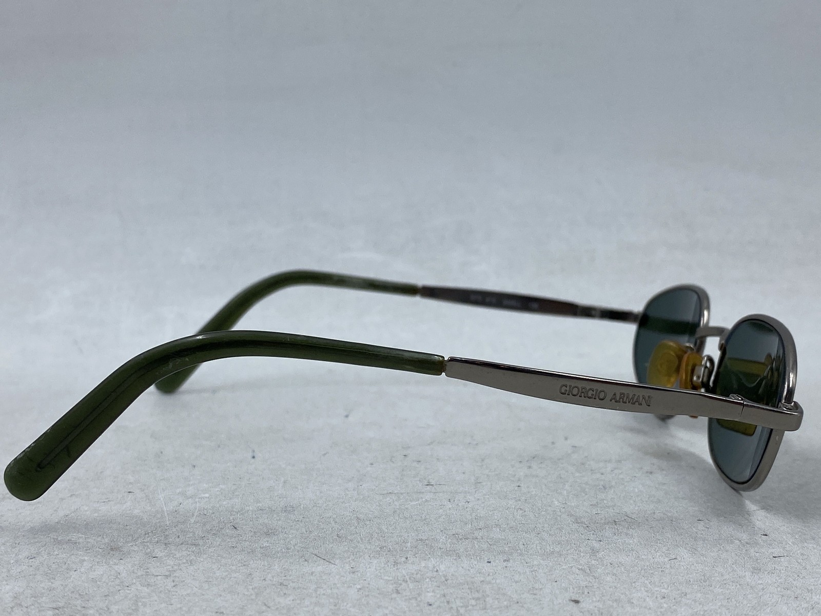 Vintage Giorgio Armani 670 815 Small Gunmetal Oval Sunglasses Size 135