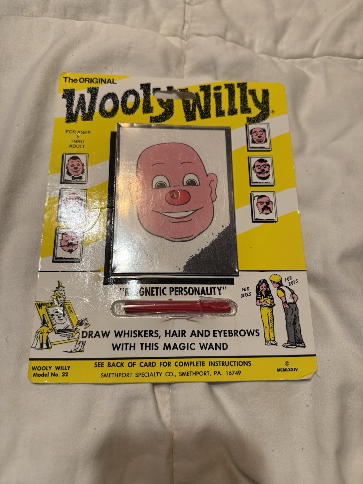 Vintage WOOLY WILLY Model 32N Smethport Magnetic Toy - SEALED