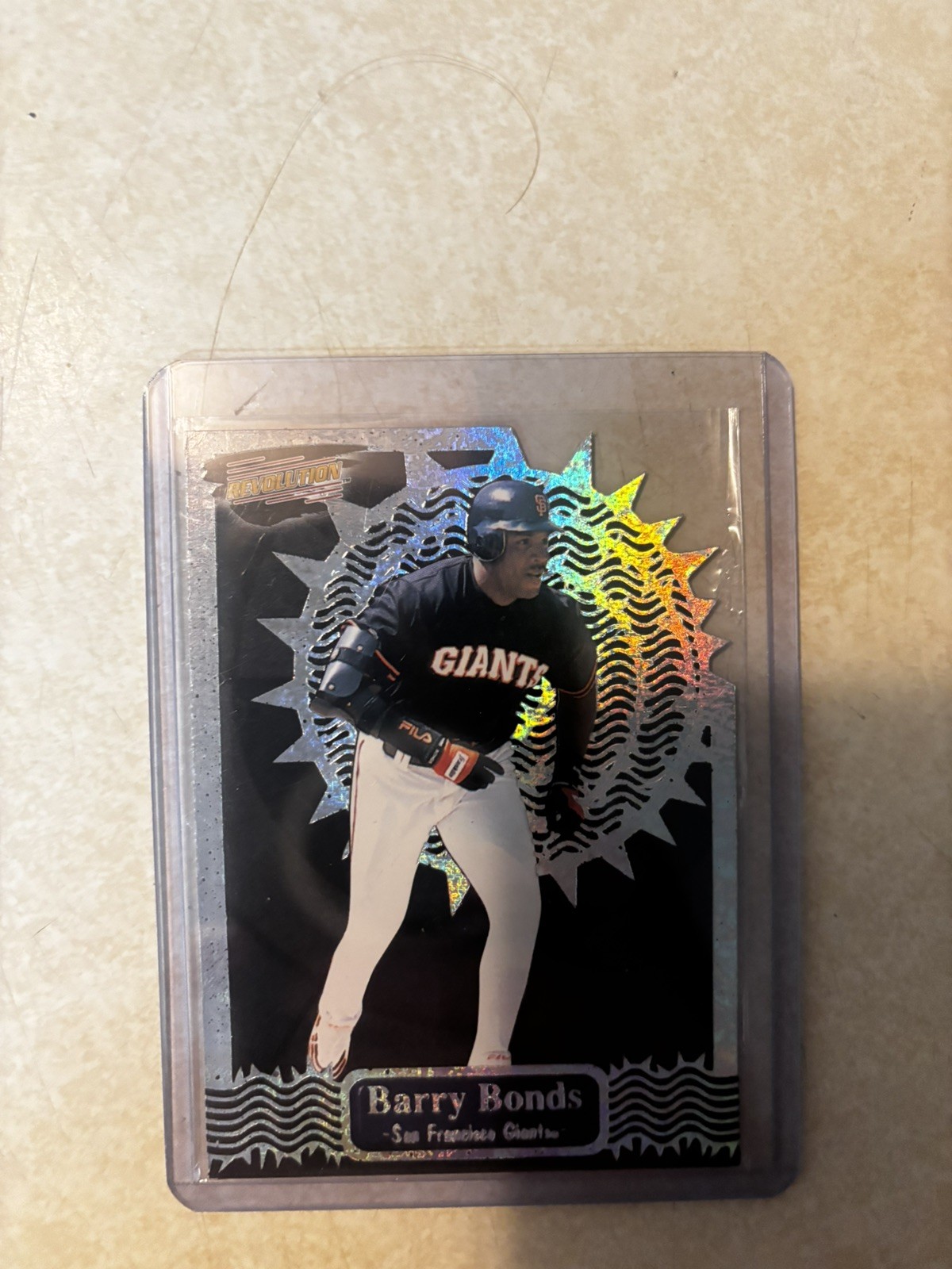 1999 99 PACIFIC REVOLUTION THORN IN THE SIDE HOLOFOIL DIE-CUT BARRY BONDS #16