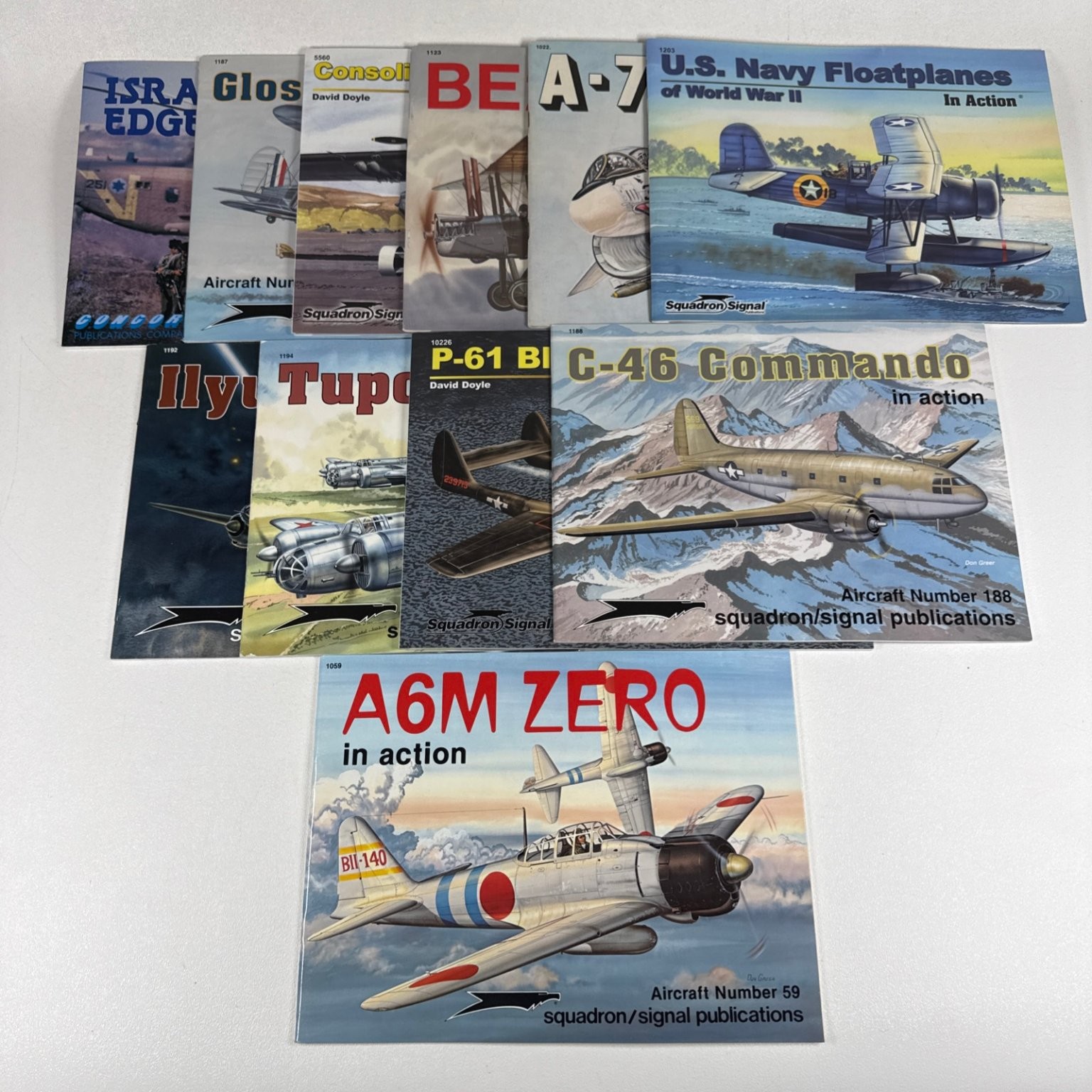 Lot of 11 Squadron/Signal In Action Military Aircraft Books Wwii Aviation