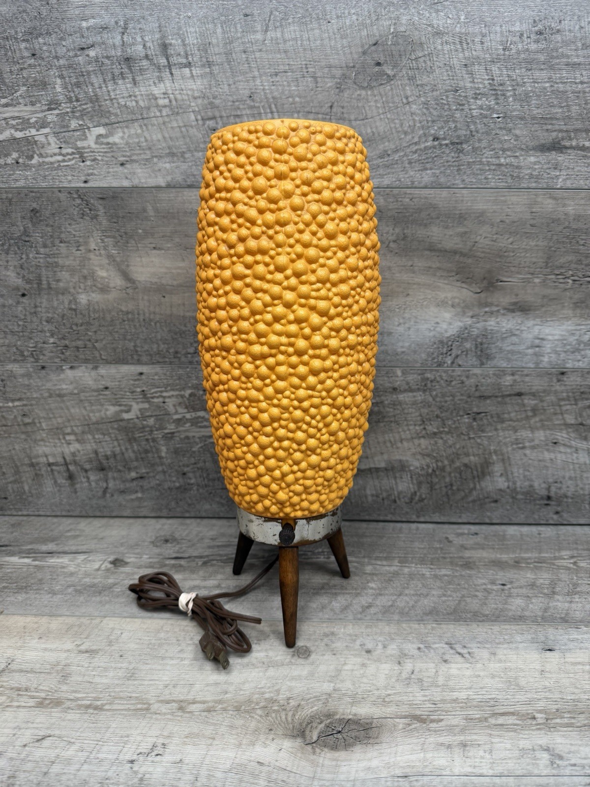 Vintage Lamp Mid Century Tripod Orange MCM Plastic Bubble Beehive 1960's 70's Vintage Lamp Mid Century Tripod Orange MCM Plastic Bubble Beehive 1960's 70's