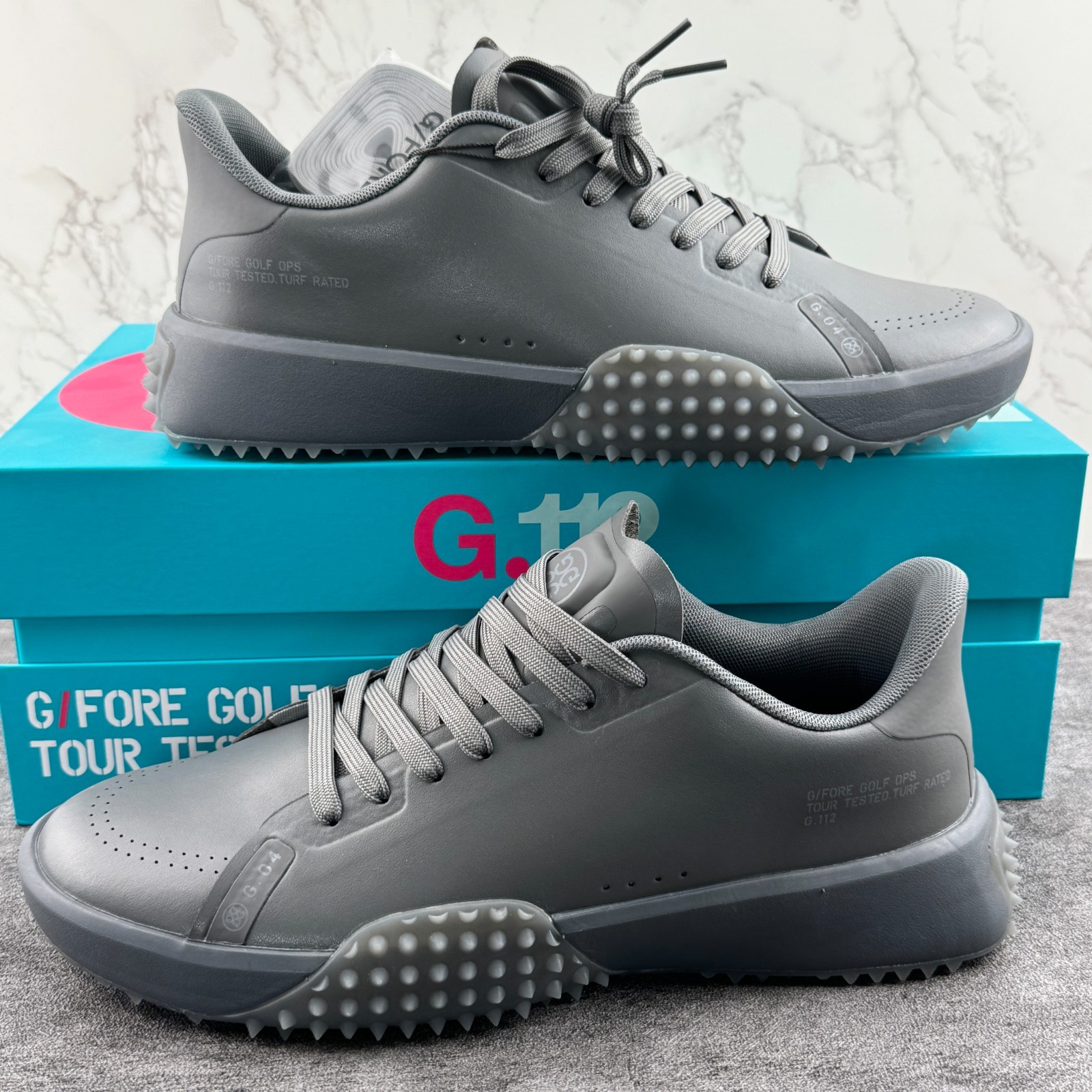 G/Fore Fore G4 G.112 Men\'s Golf Shoe Sneaker Charcoal Drip US 10 10.5 11 11.5 12