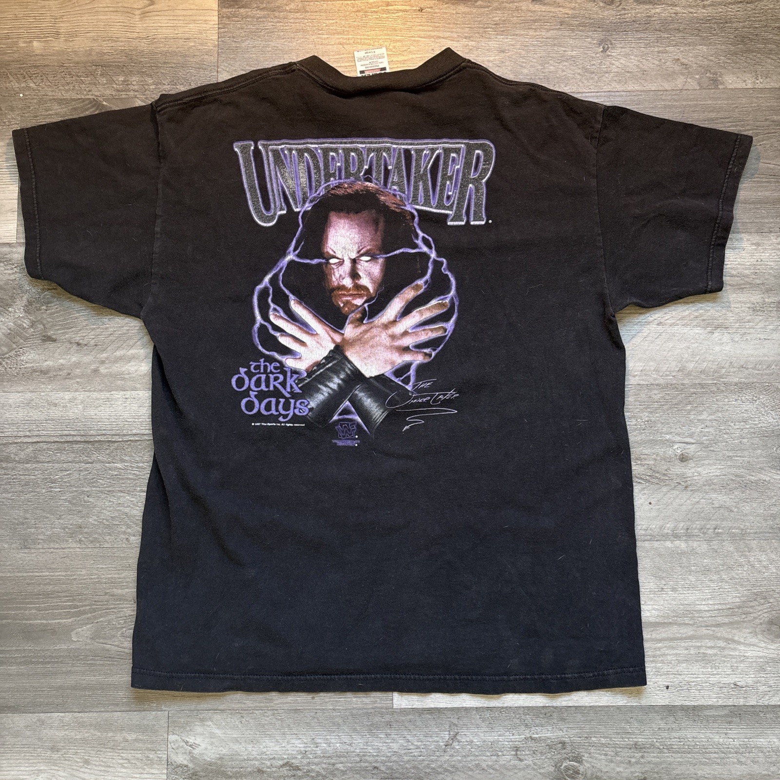 VTG 1997 WWF Undertaker ‘The Dark Days’ T-Shirt Size XL Titansports INC VTG 1997 WWF Undertaker ‘The Dark Days’ T-Shirt Size XL Titansports INC