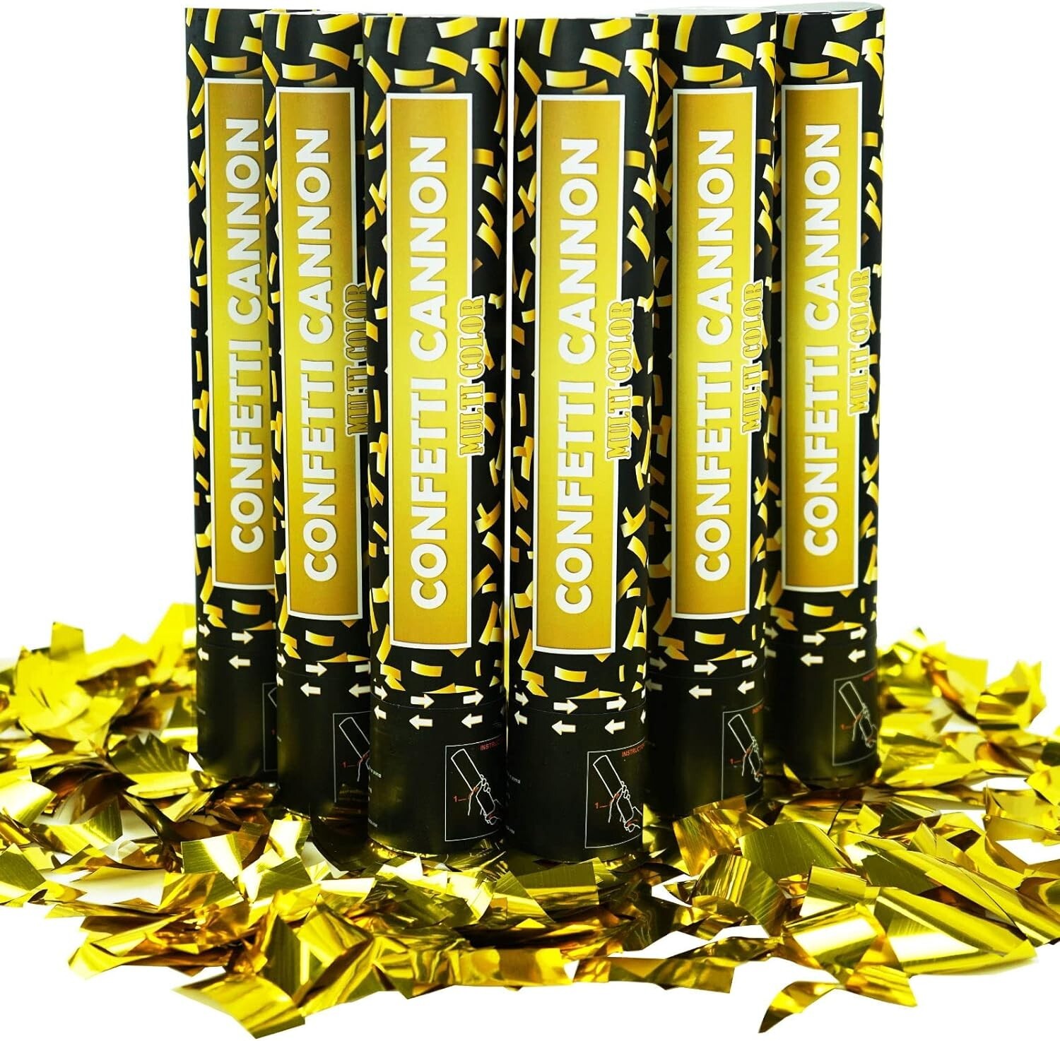 12 Confetti Cannons 6Pcs Gold Confetti Poppers Party For Celebration Party NEW 12 Confetti Cannons 6Pcs Gold Confetti Poppers Party For Celebration Party NEW