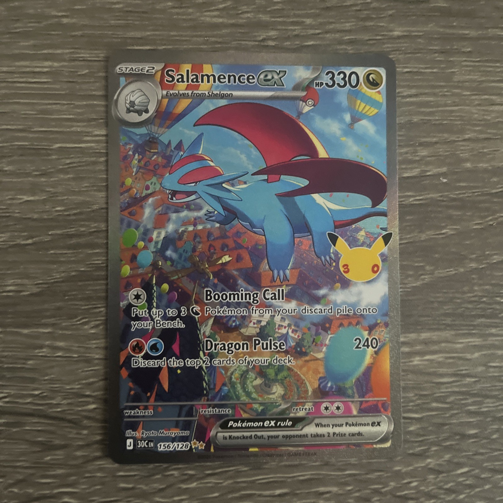 Salamence ex 156/128 Me: 30th Celebration Special Illustration Rare Holo Salamence ex 156/128 Me: 30th Celebration Special Illustration Rare Holo