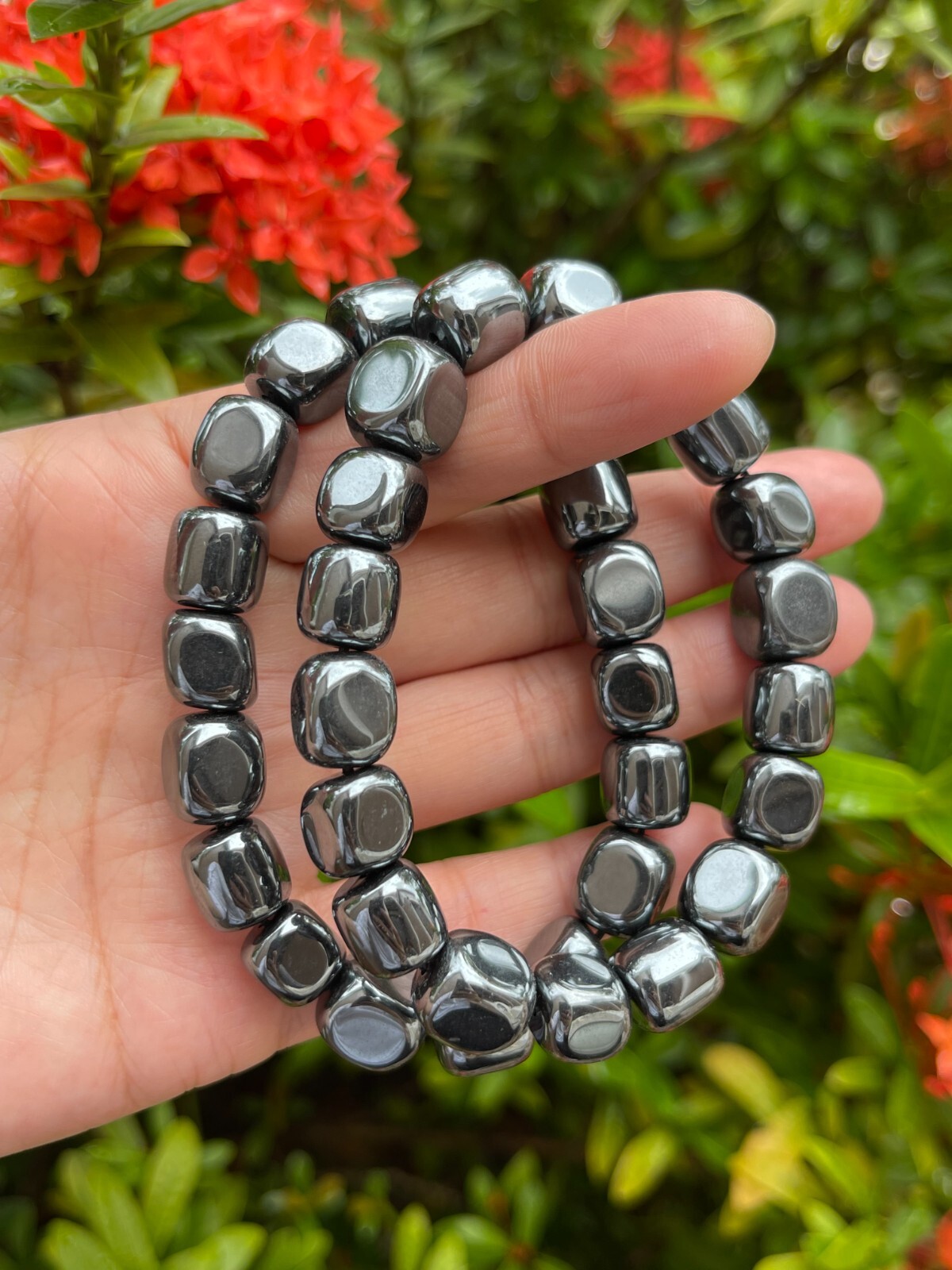 Grade A++ Hematite Tumbled Bracelet 8mm, Genuine Hematite Nugget Bracelet Grade A++ Hematite Tumbled Bracelet 8mm, Genuine Hematite Nugget Bracelet