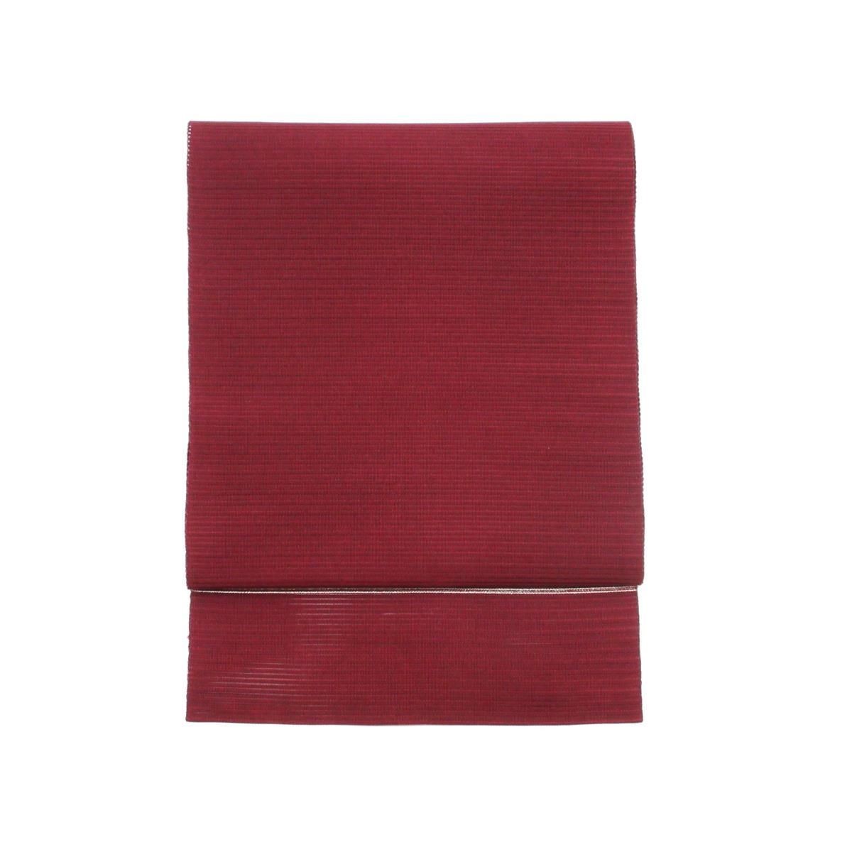 KOMEHYO Unused Red Silk Summer Nagoya Obi Belt 3.5m Vintage Kimono Accessory