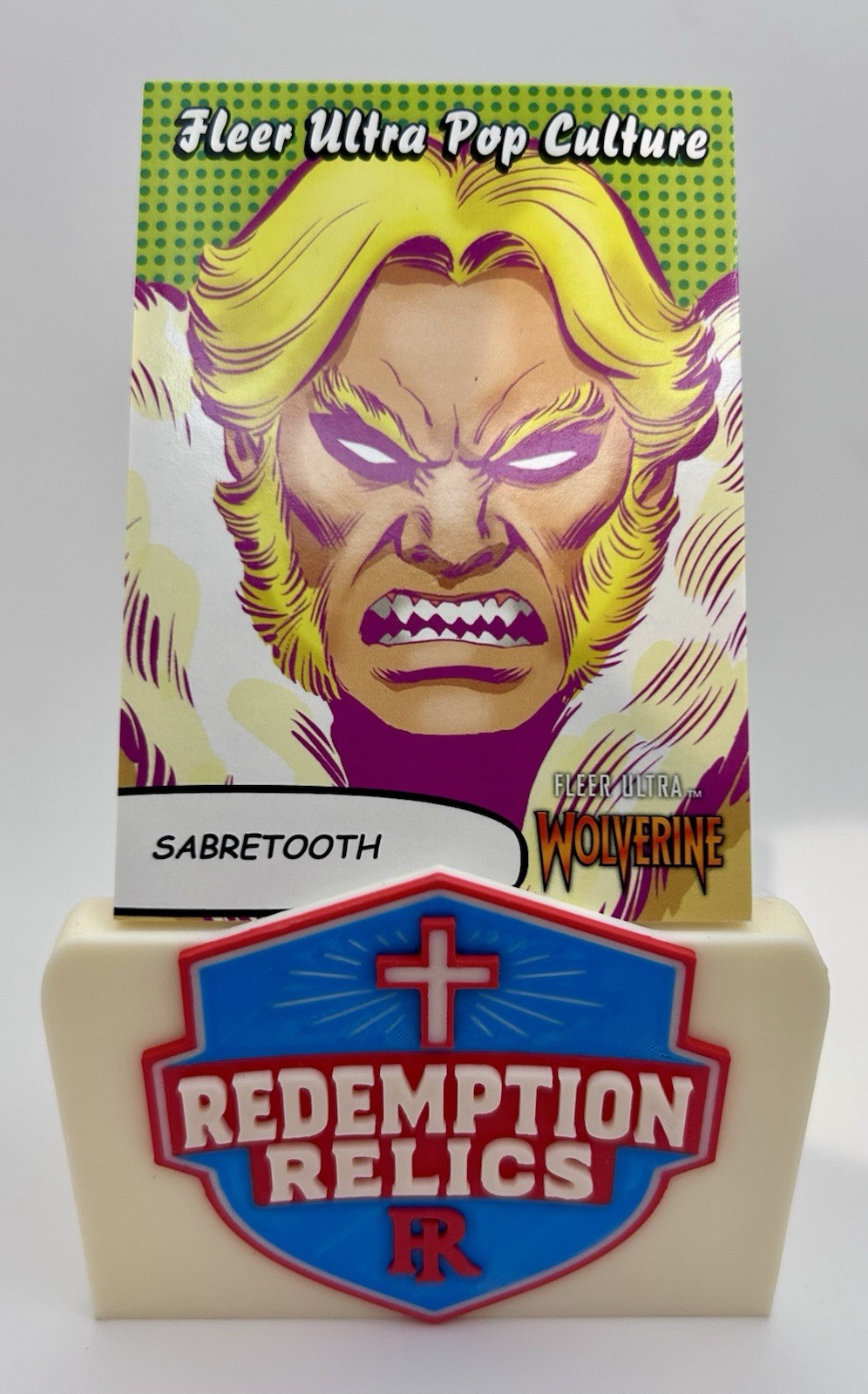 SABRETOOTH 2023 FLEER ULTRA WOLVERINE POP CULTURE INSERT CARD #PC-43 SABRETOOTH 2023 FLEER ULTRA WOLVERINE POP CULTURE INSERT CARD #PC-43
