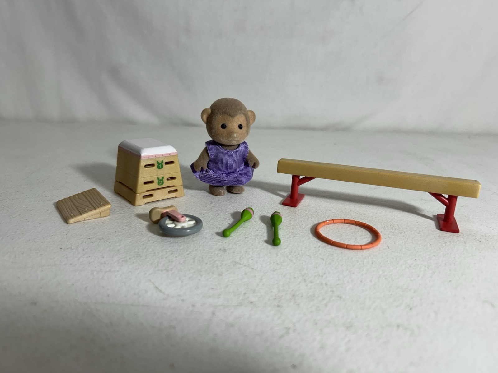 Calico critters/sylvanian Families Monkey With Gymnastic Equipment Calico critters/sylvanian Families Monkey With Gymnastic Equipment