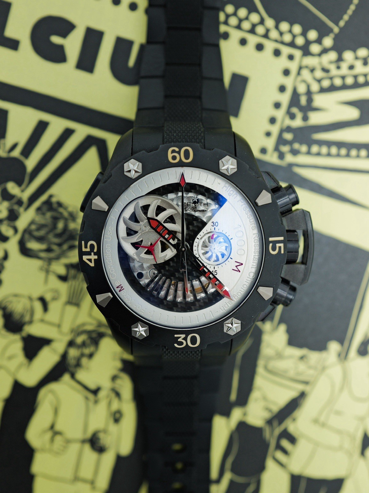 Zenith Defy Xtreme Case Titanium 47mm Ref.96.0525 Automatic Power Reserve Rubber Zenith Defy Xtreme Case Titanium 47mm Ref.96.0525 Automatic Power Reserve Rubber